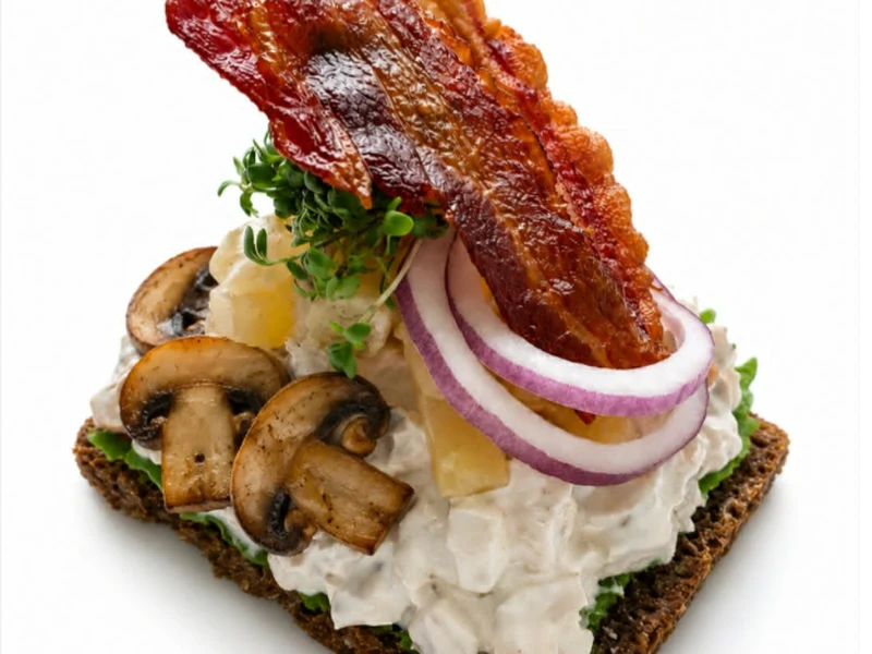 Hønsesalat – smørrebrød fra Birkerød Smørrebrød