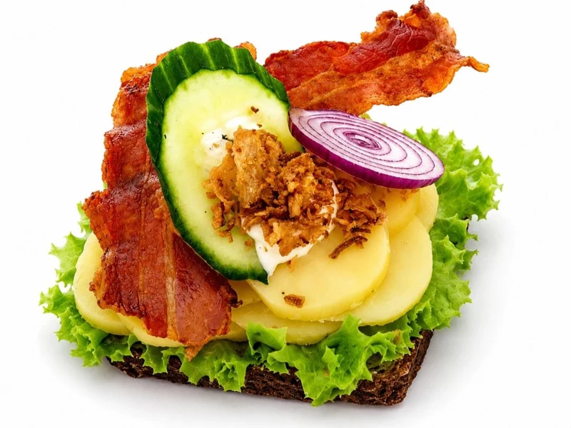 Kartoffel & bacon – smørrebrød fra Birkerød Smørrebrød